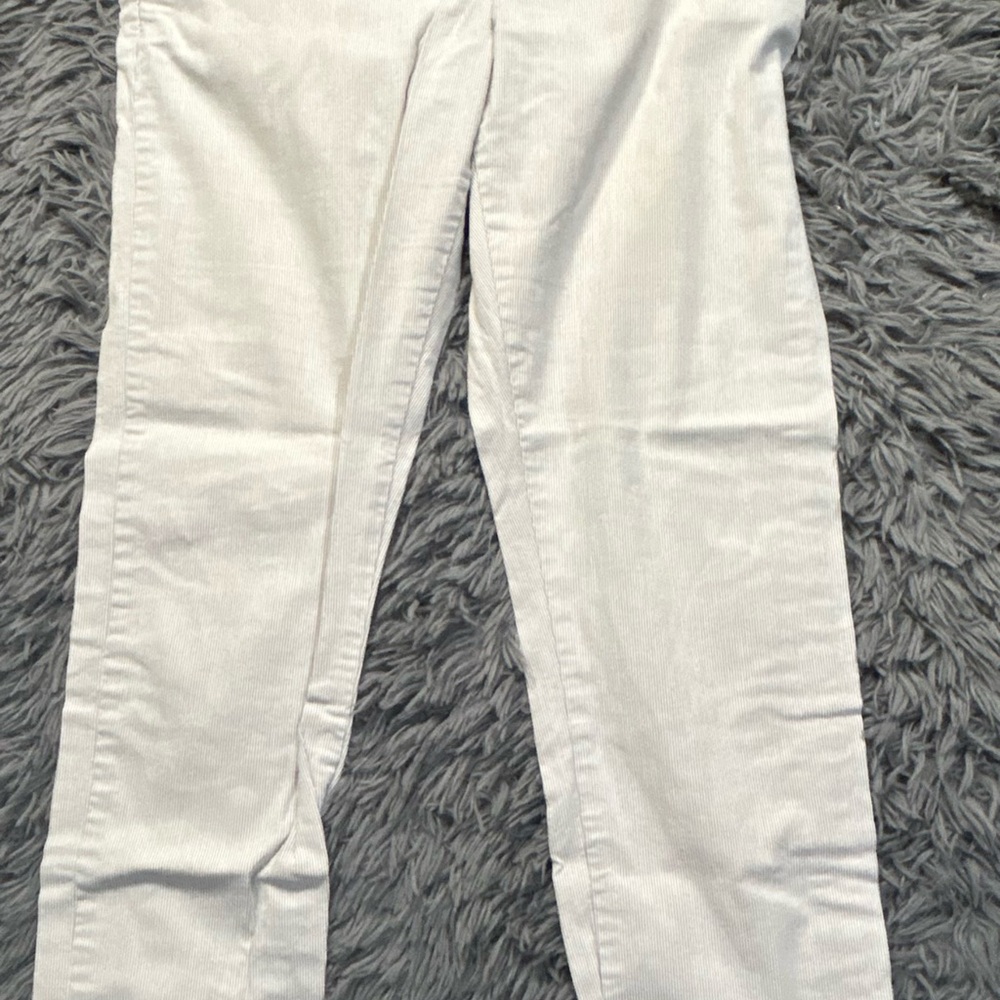 GAP Women's Cream/Blue Striped Straight Leg Jeans Y2K size 8